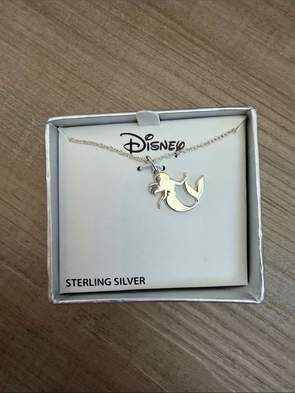 Disney Sterling Silver Ariel Mermaid Pendant Necklace - Silver